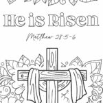 He Is Risen Coloring Page Printable Favorite Printables