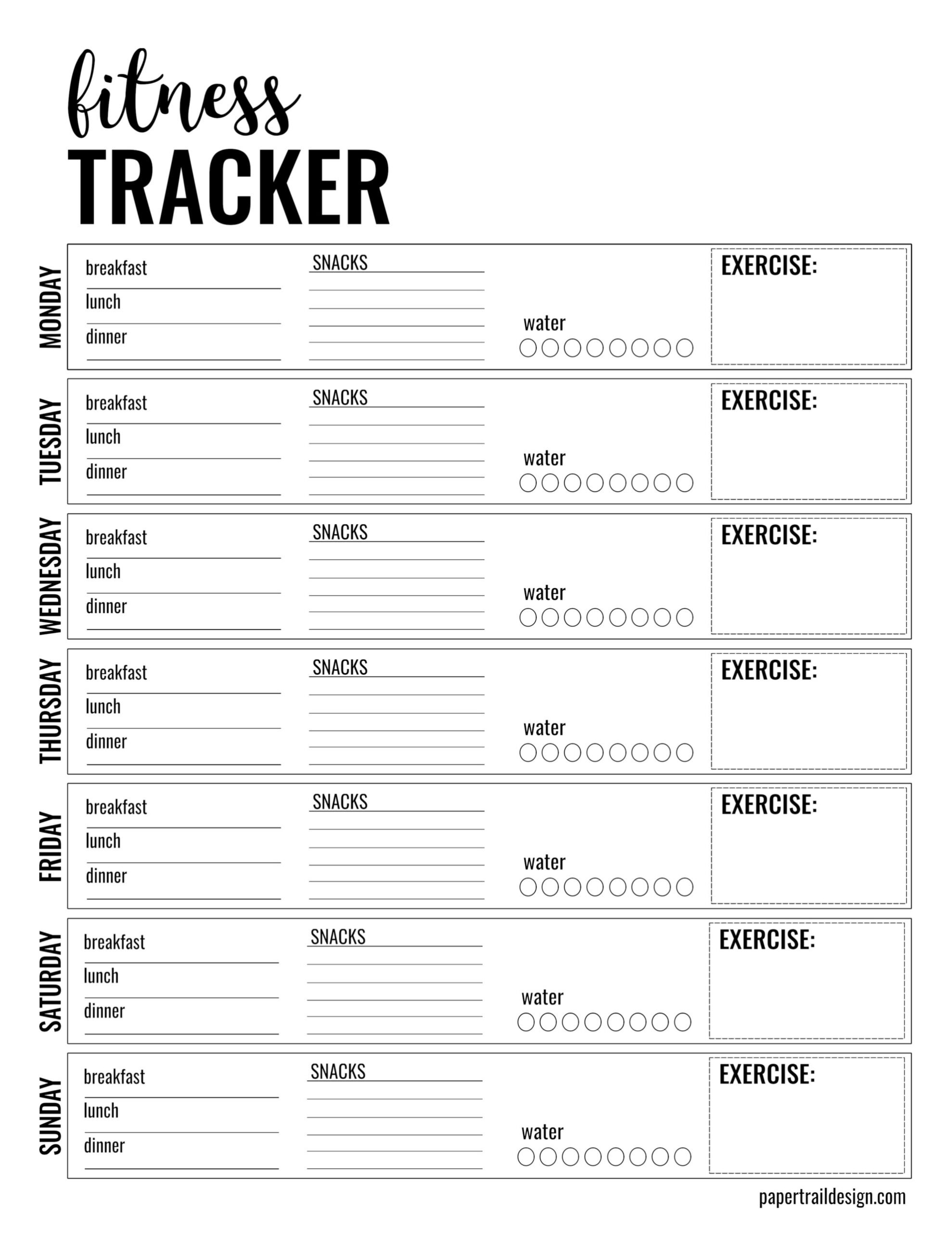 free printable fitness planner pdf