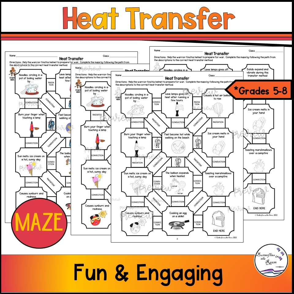 Heat Transfer Color By Number Worksheet Classful
