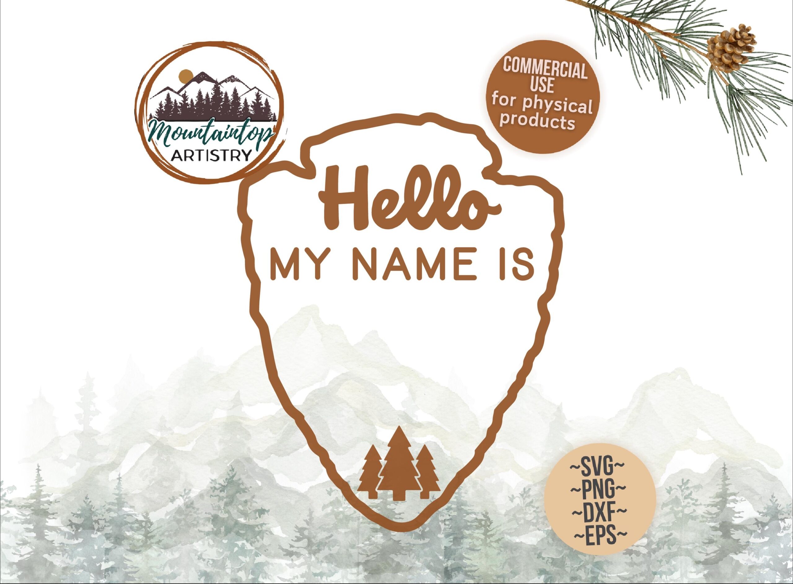 hello my name is printable