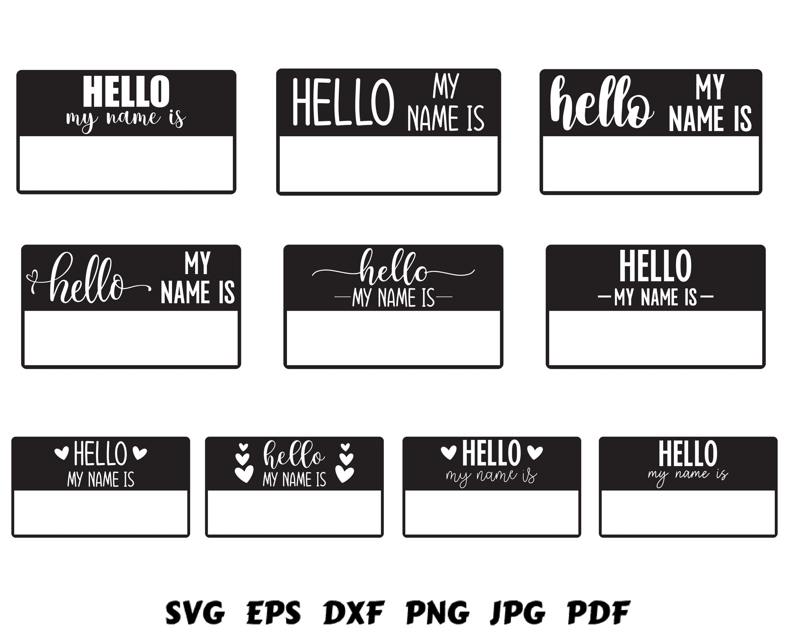 Hello My Name Is Svg Name Tag Svg Baby Svg Hello Svg New Born Svg Baby One Sie Svg Baby Shower Svg Tags Svg Label Svg Frame Svg Printable