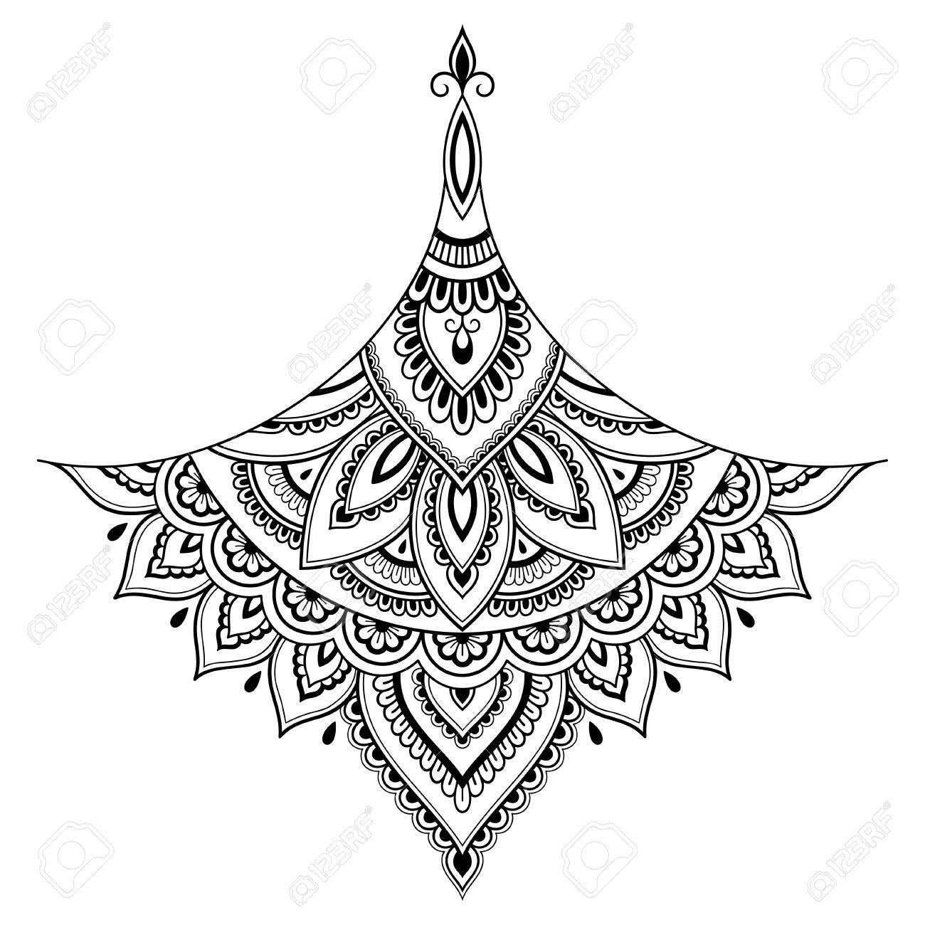 Henna Tattoo Flower Template Mehndi Style Set Of Ornamental Worksheets Library