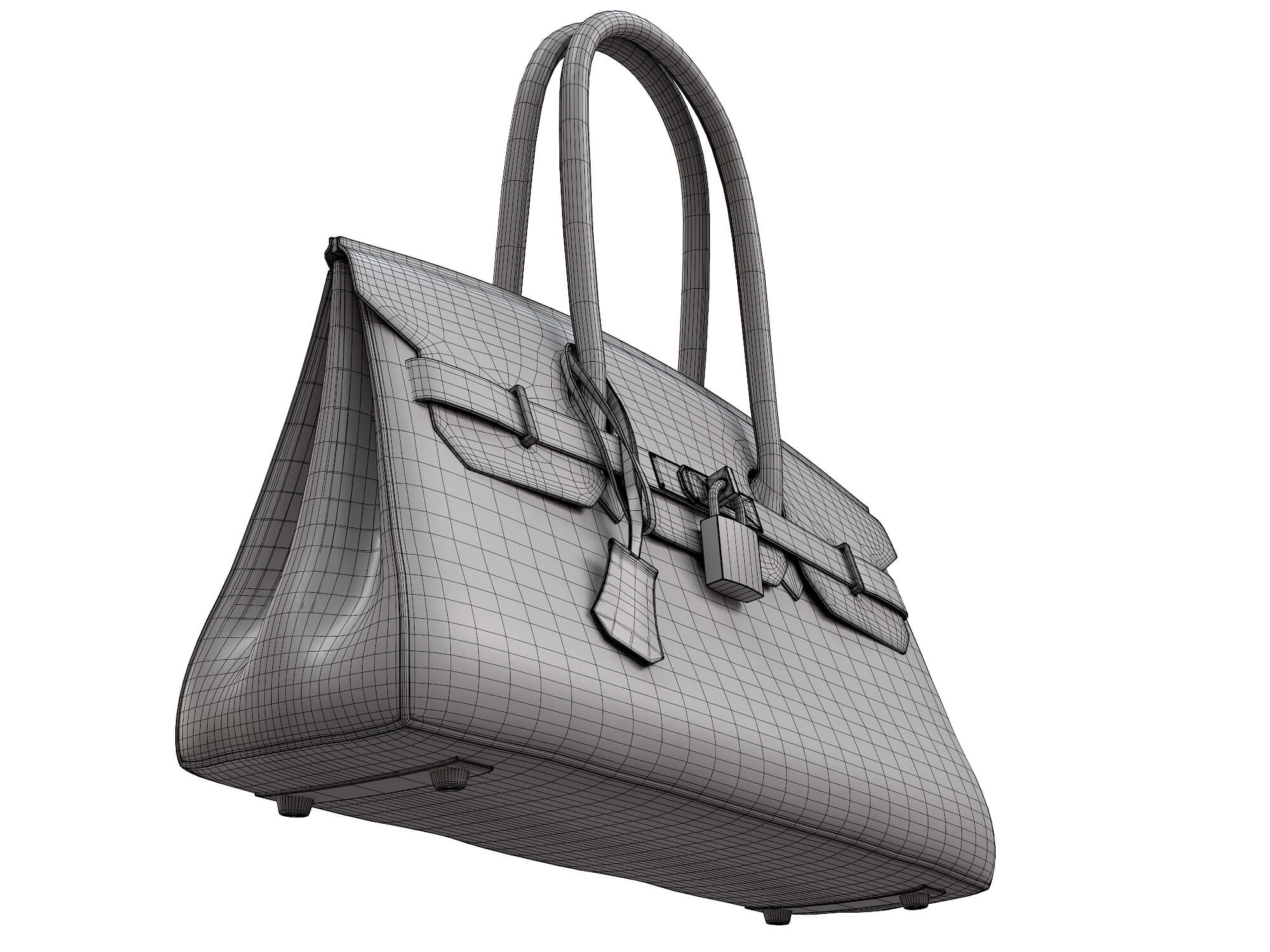 Hermes Birkin Bag 42 Orange 3D Model By 3dmonk