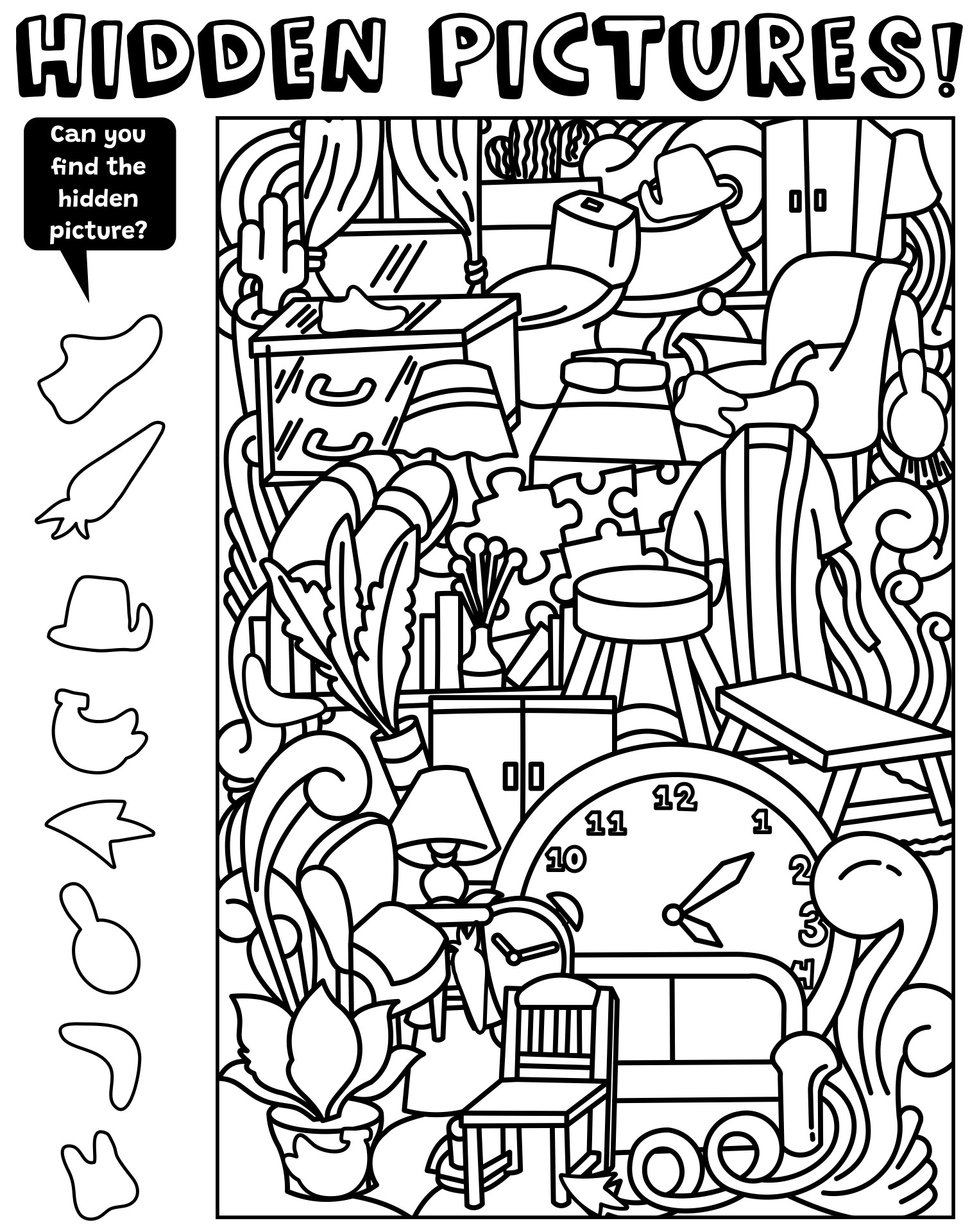hidden picture games printable