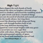 High Flight Poem By John Gillespie Magee Jr Poster Print Picture Or Framed Wall Art Great Military Gift Etsy