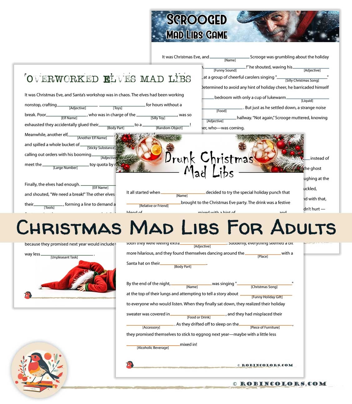 Hilarious Christmas Mad Libs For Adults Free Printables Robin 