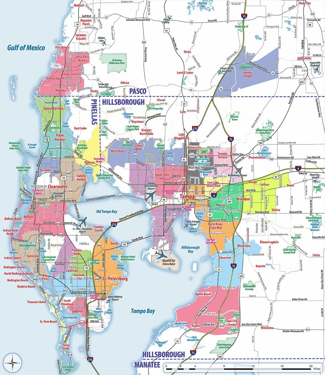Hillsborough County Zip Code Map Tampa Zip Codes