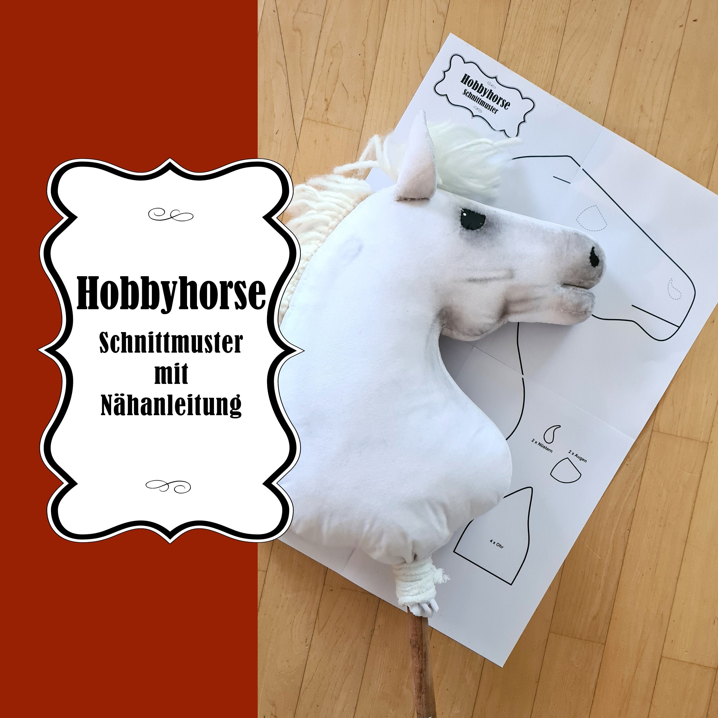 Hobby Horse Template PDF Pattern With Sewing Instructions For Download Step by step Sewing For Beginners Etsy