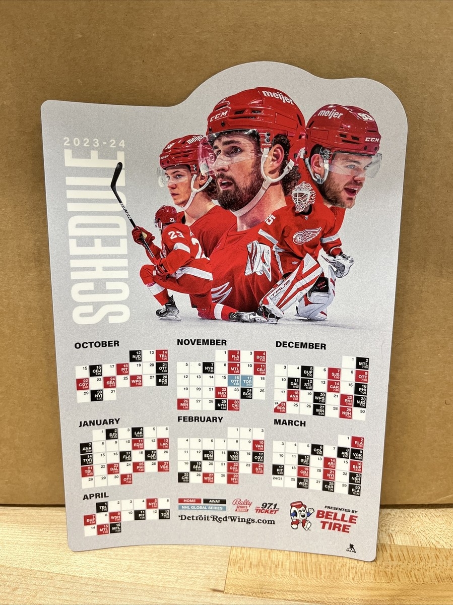 Hockey Magnet Detroit Red Wings Vintage Sports Schedules For Sale EBay