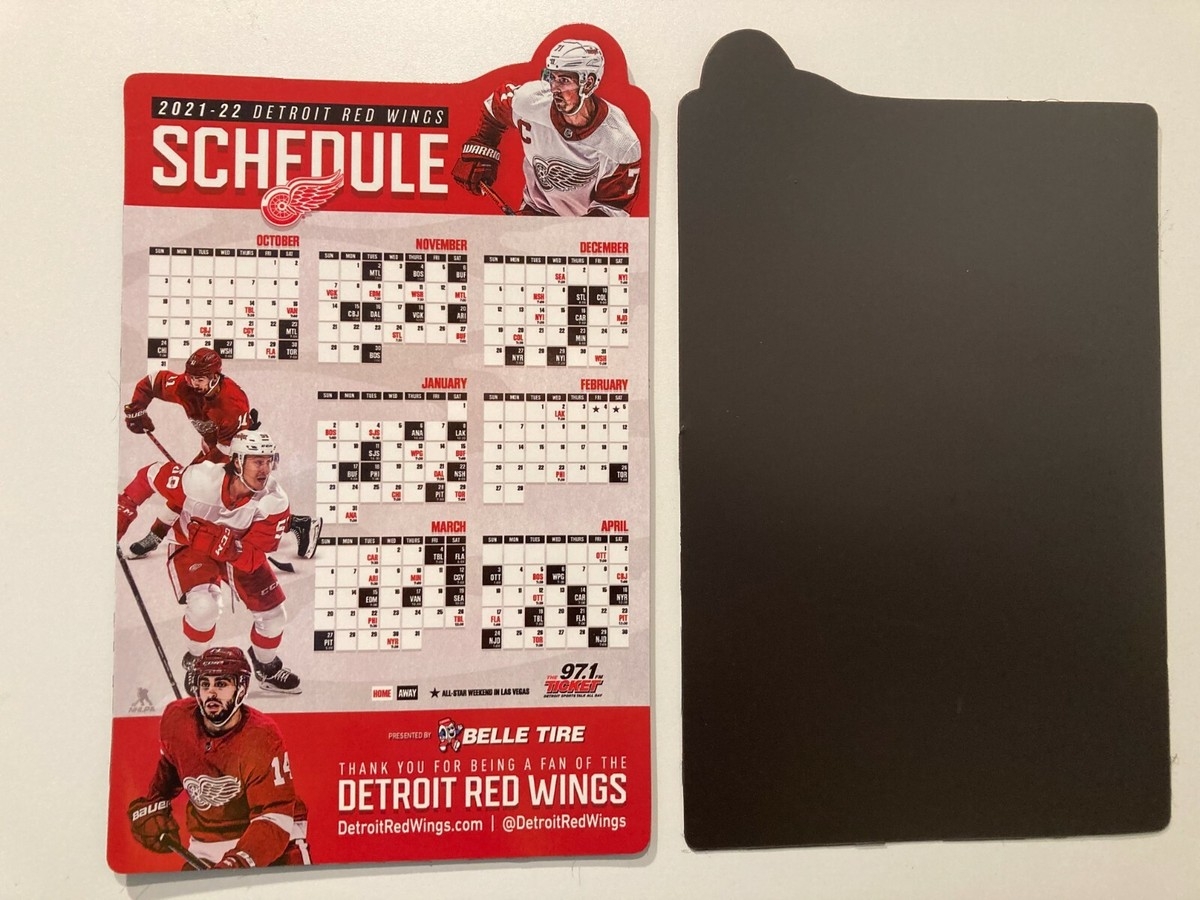 Hockey Magnet Detroit Red Wings Vintage Sports Schedules For Sale EBay