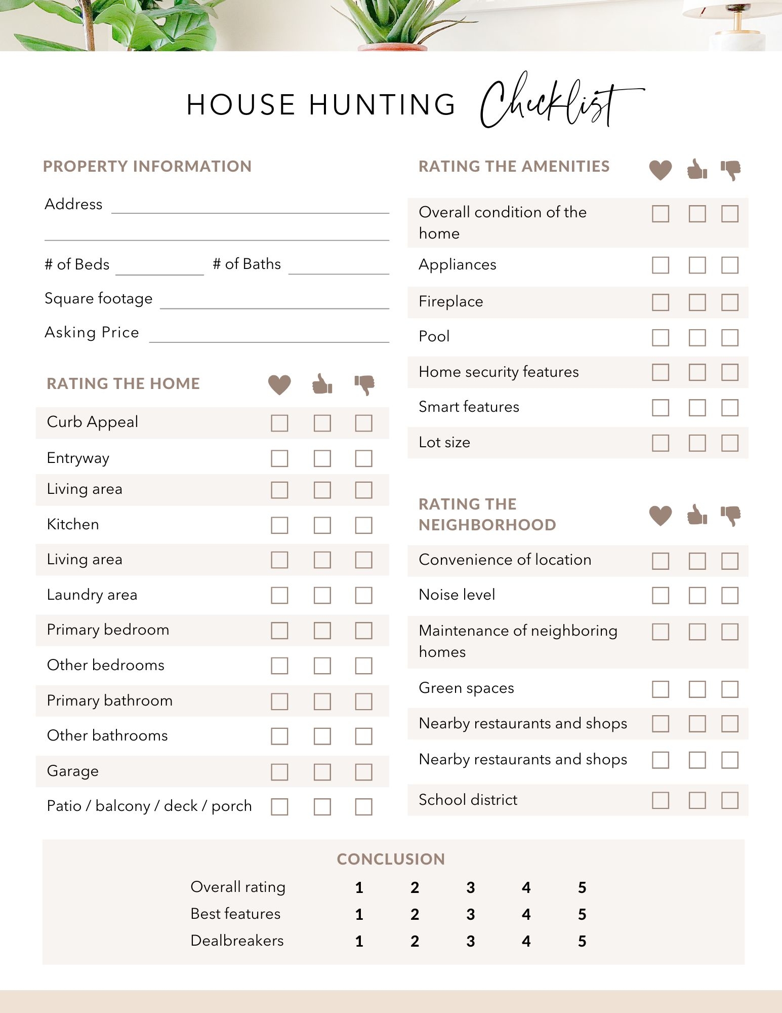 printable home inspection checklist for buyers