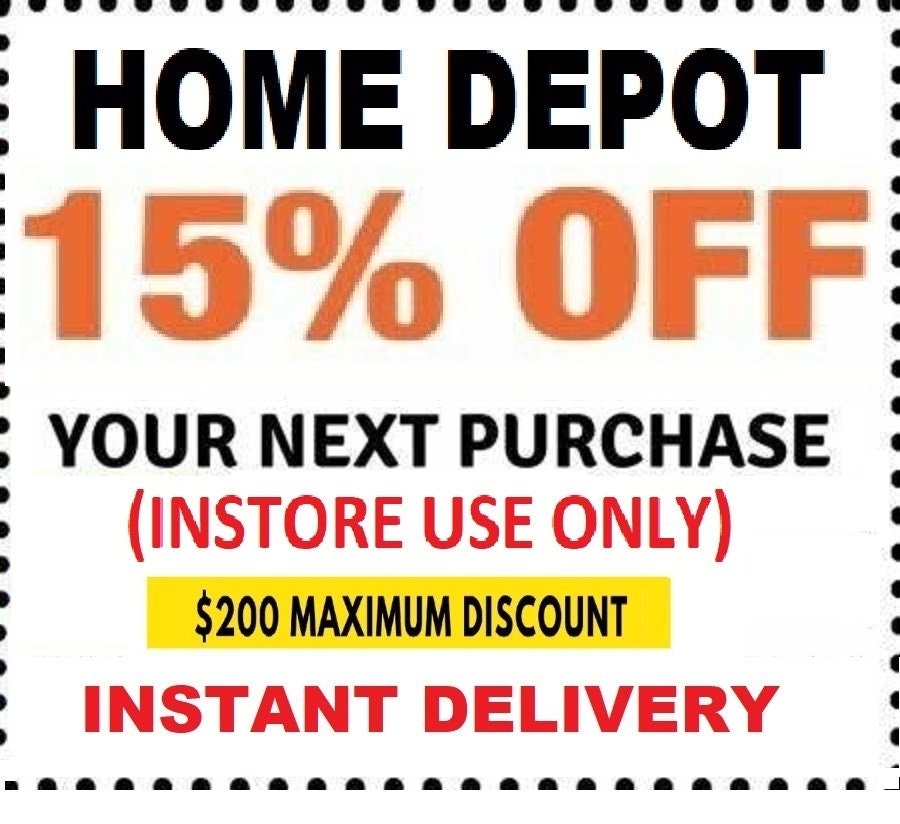 Home Depot 15 Coupon INSTORE Use Only Printable PDF Exp 10 15 