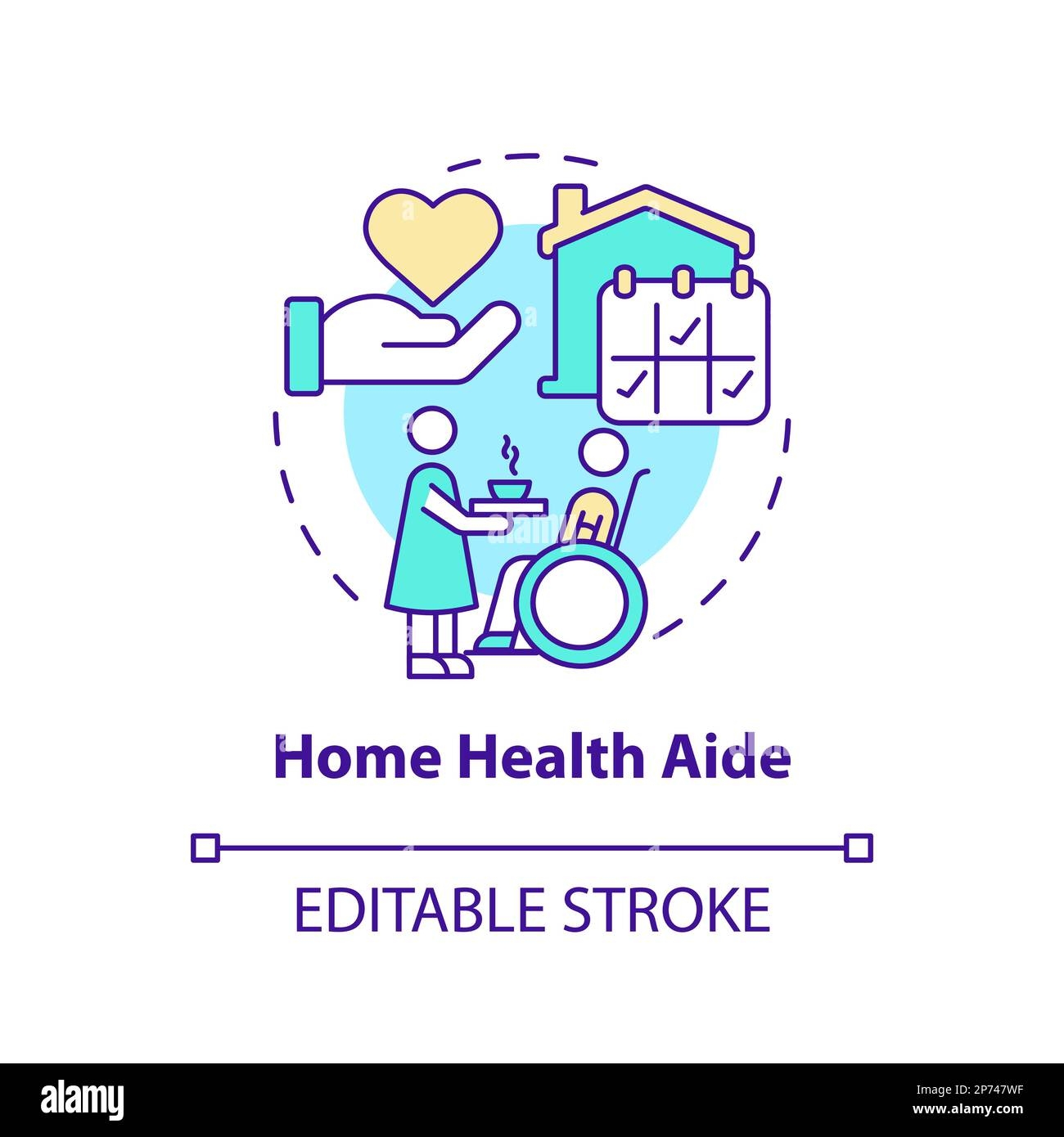 Home Health Aide Stock Vector Images Alamy