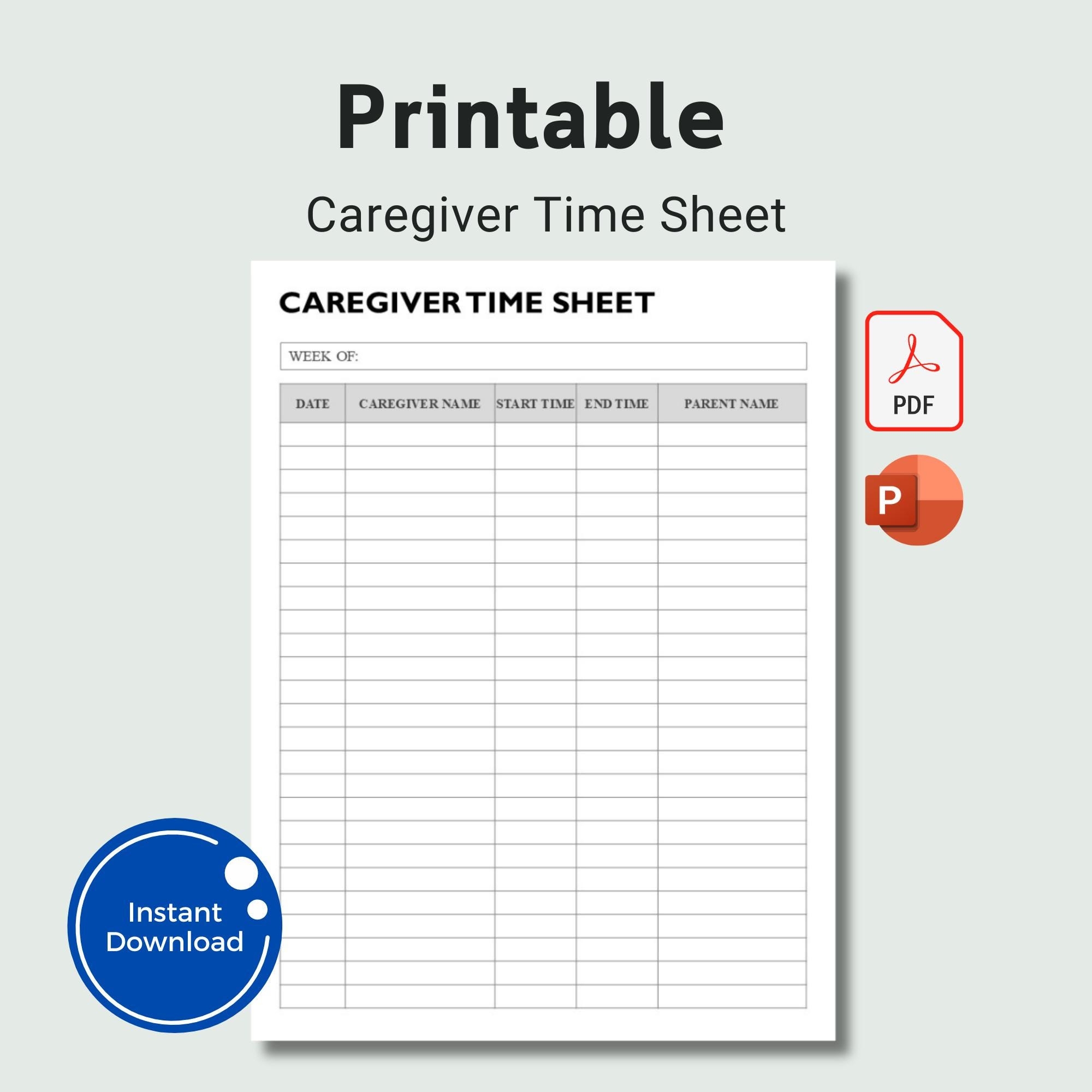printable home health care timesheets
