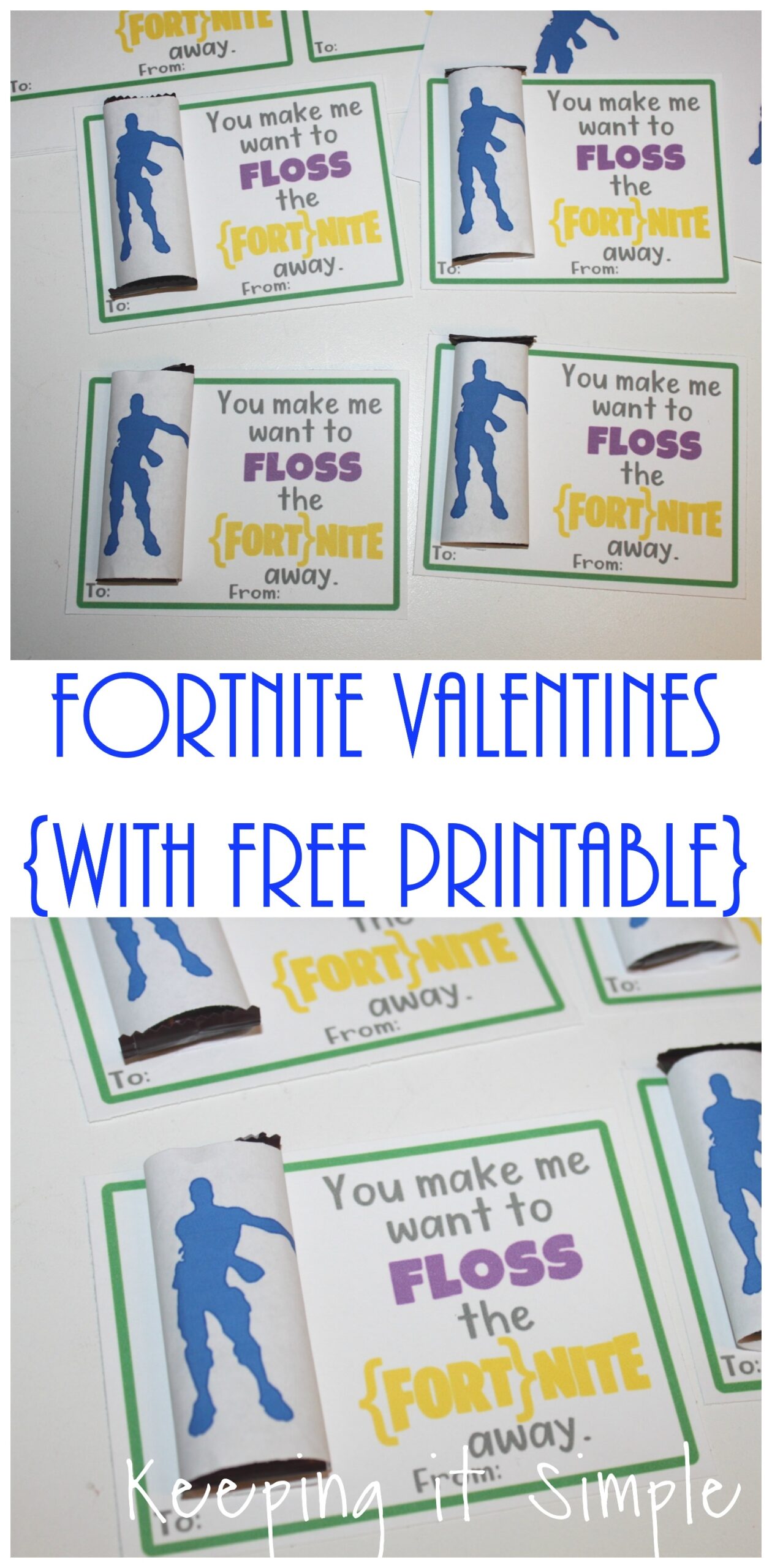 Homemade Fortnite Valentines With Free Printable Keeping It Simple