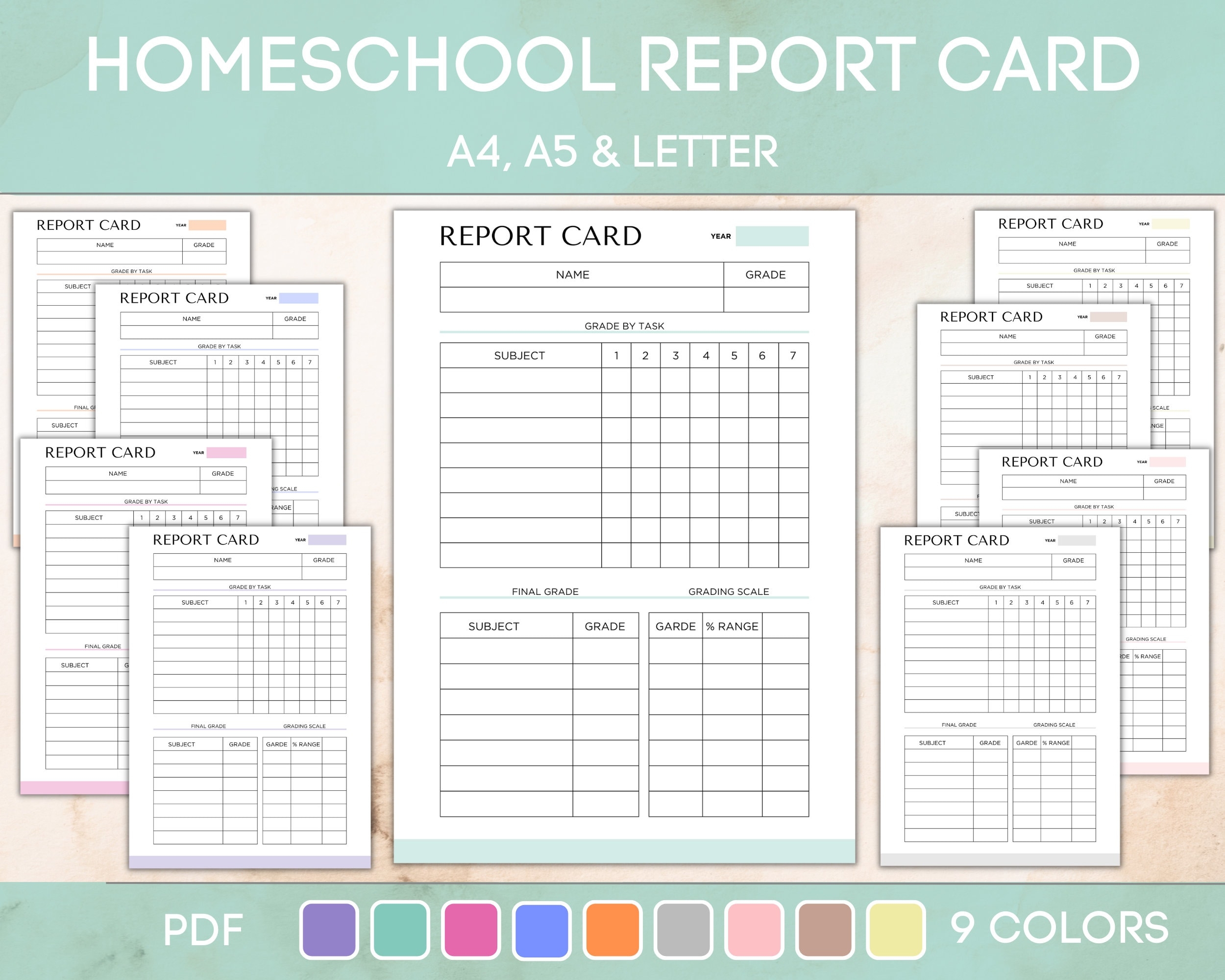 printable report cards for homeschoolers