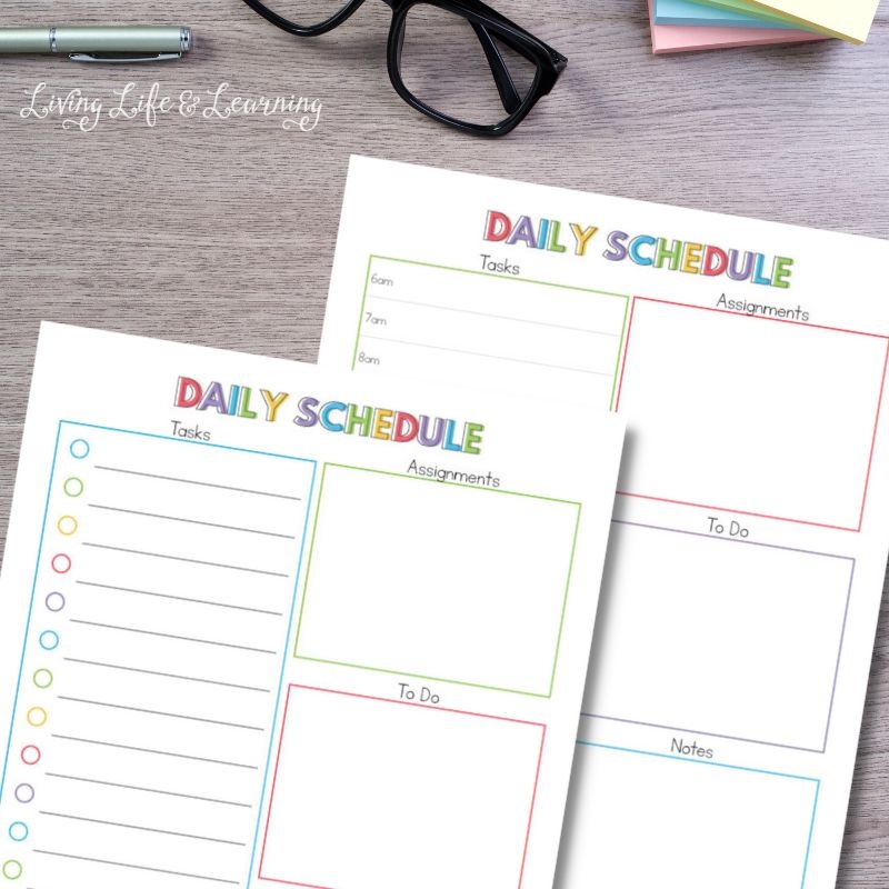 the organized student printables