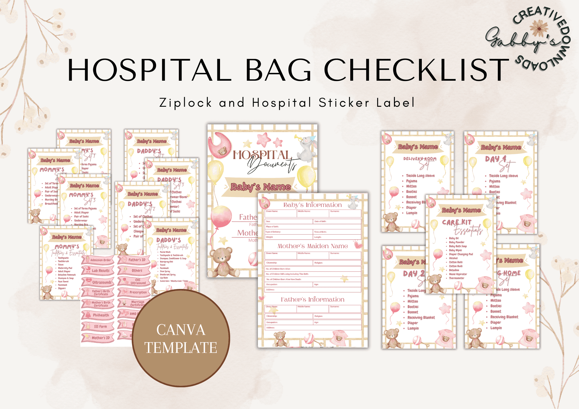 hospital bag checklist printable