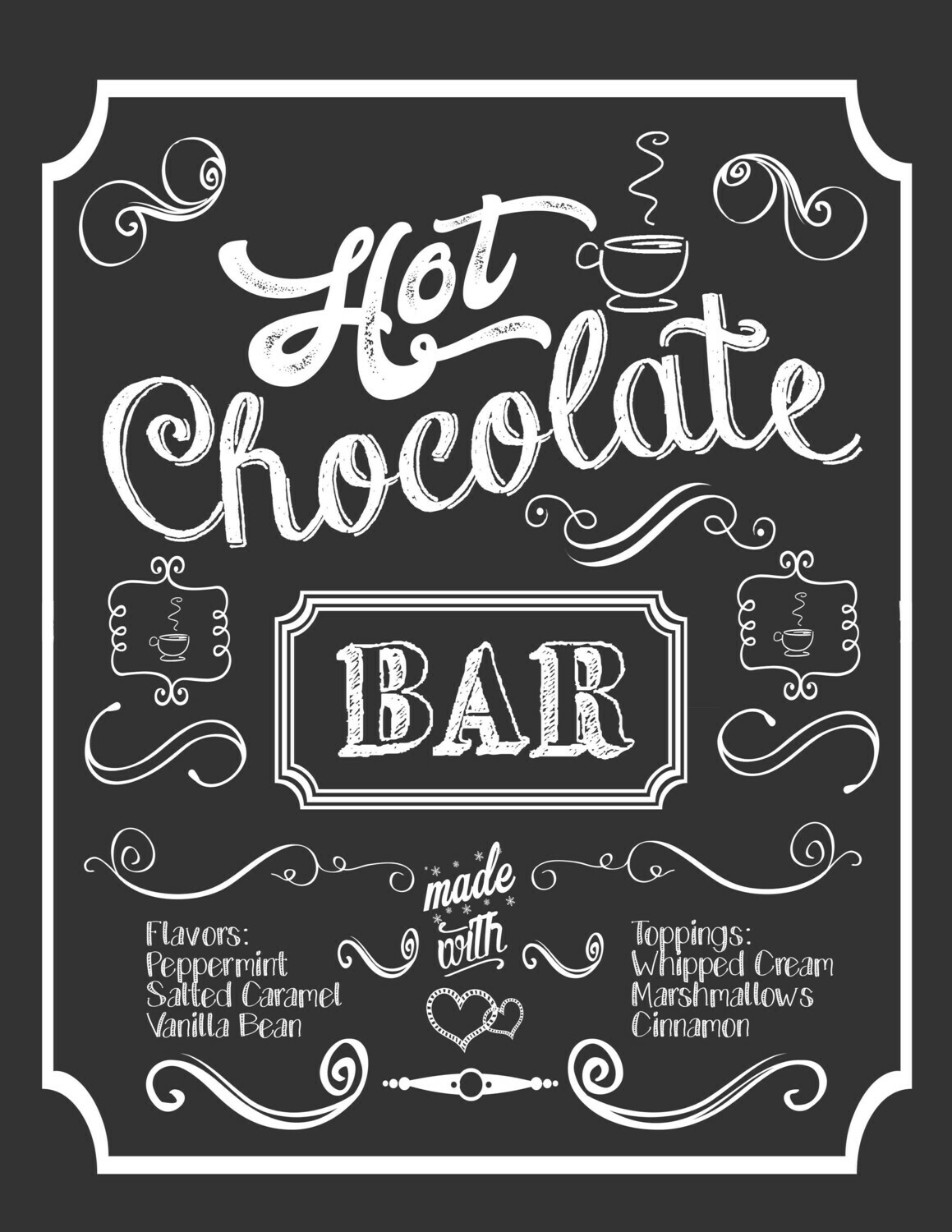 hot chocolate bar printables