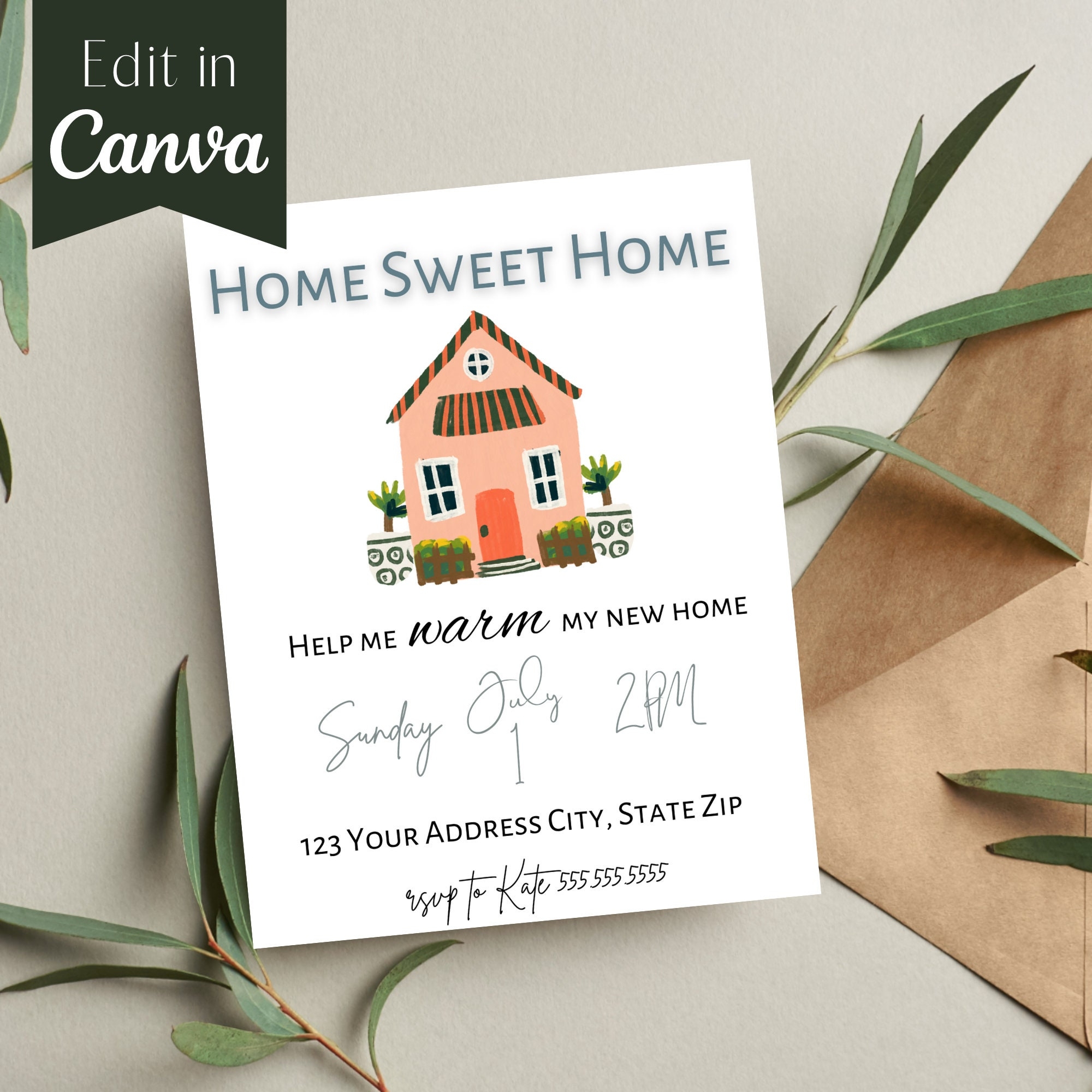 Housewarming Party Housewarming Invitation Digital Download Editable Invitation Edit And Print Housewarming Invitation Invite Template Etsy