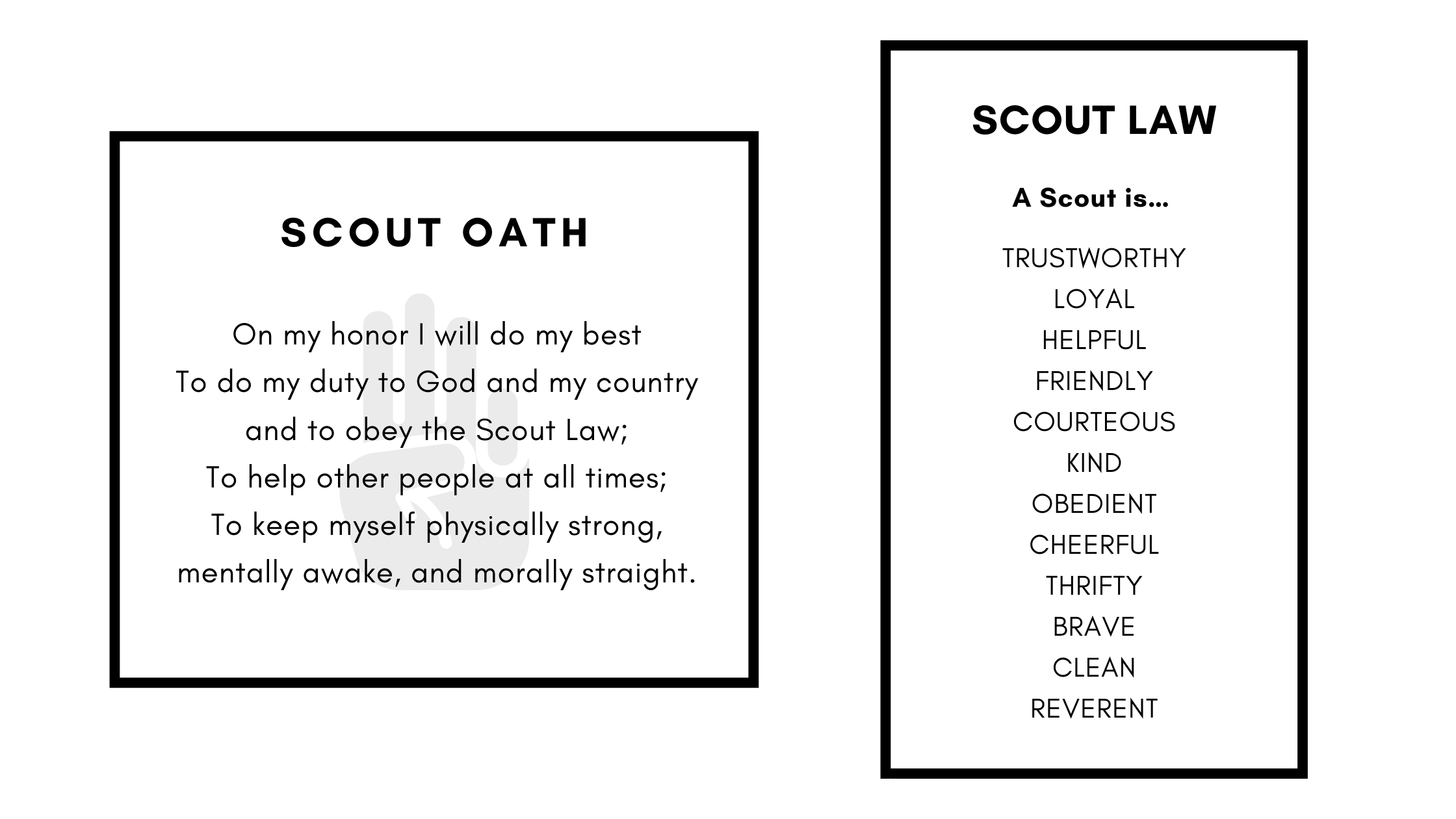 scout oath and law printable