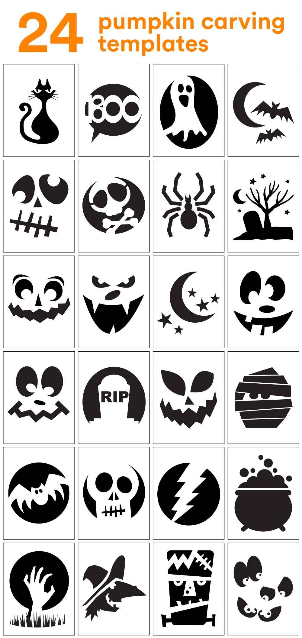 free printable halloween pumpkin carving stencils
