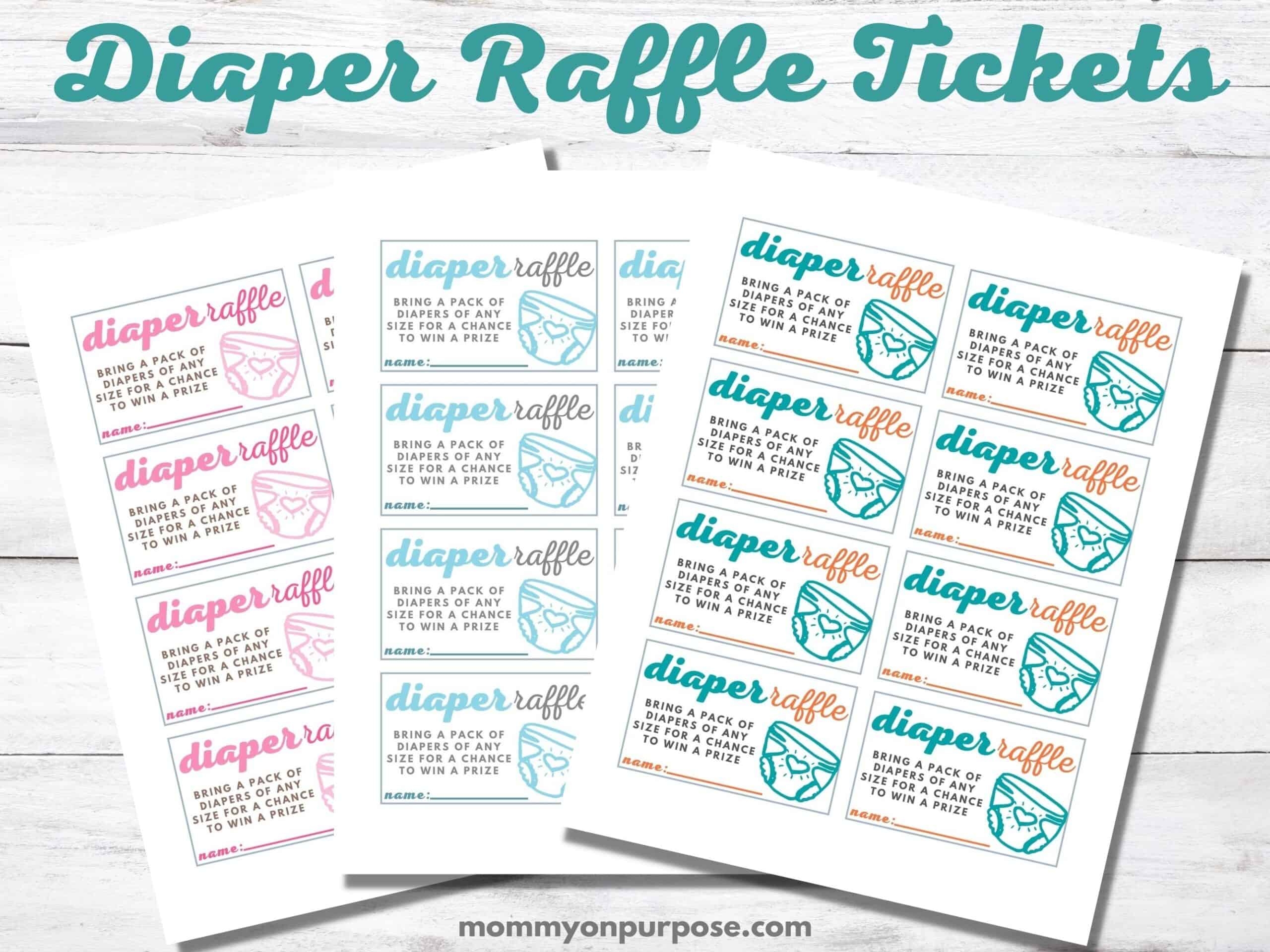 diaper raffle free printable