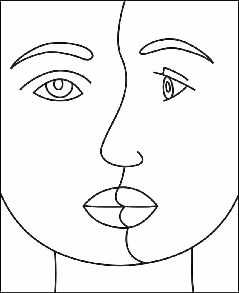 How To Draw A Picasso Art Project Step by Step Art Lesson For Kids
