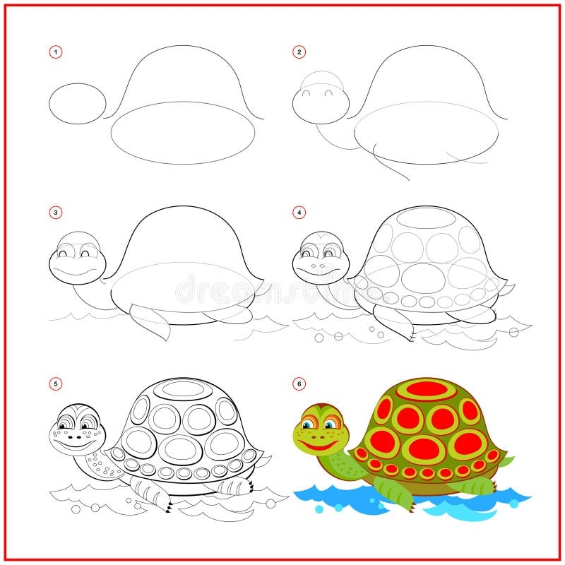 How To Draw Cute Toy Turtle Educational Page For Children Creation Step By Step Animal Illustration Stock Vector Illustration Of Baby Educational 184398866 How To Draw Cute Toy Turtle Educational Page For Children Creation Step By Step Animal Illustration Stock Vector Illustration Of Baby Educational 184398866