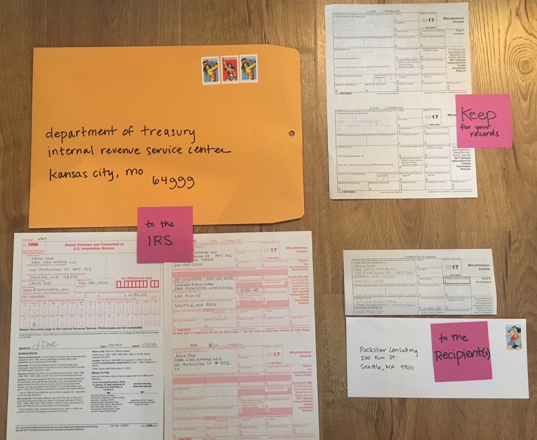 How To Fill Out Send 1099 MISC Forms SEATTLE BUSINESS APOTHECARY Resource Center For Self Employed Women 