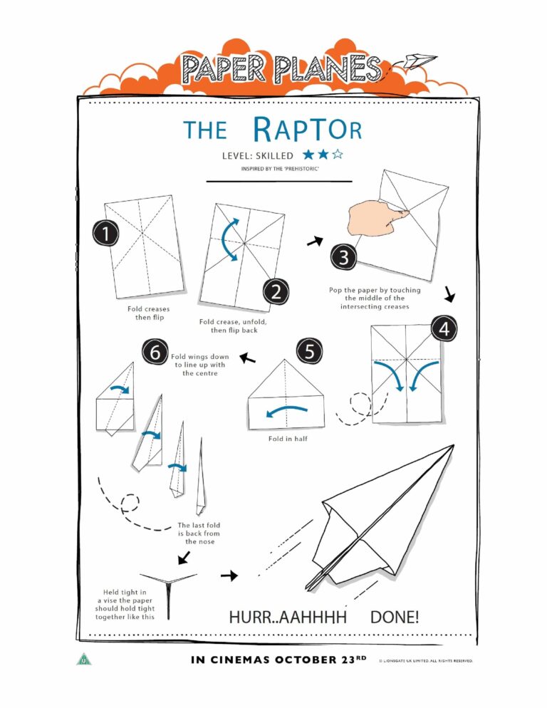 How To Fold Paper Planes with Free Printable Folding Plans In The Playroom