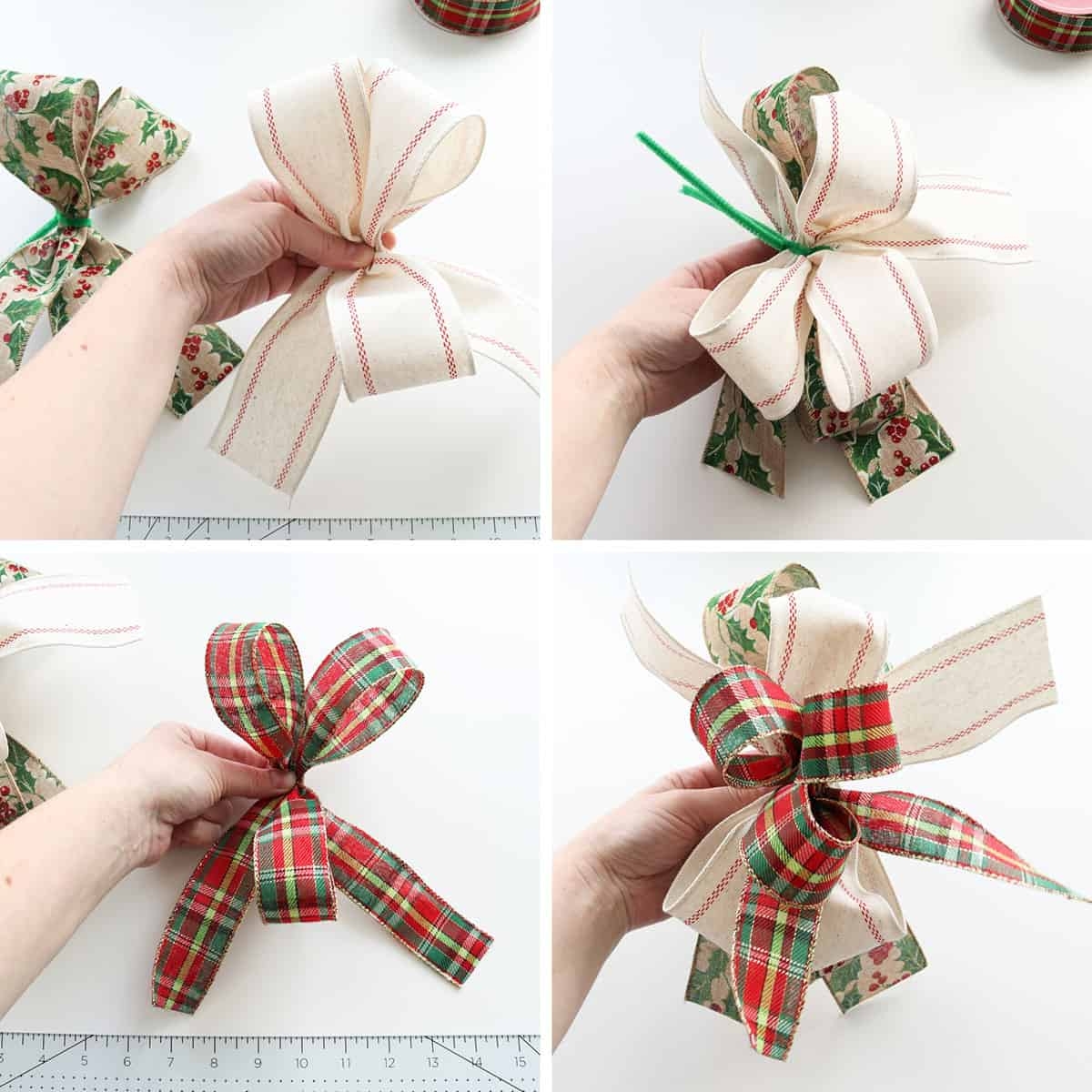 How To Make Christmas Ribbon Bows 12 Easy DIY Bows Aubree Originals