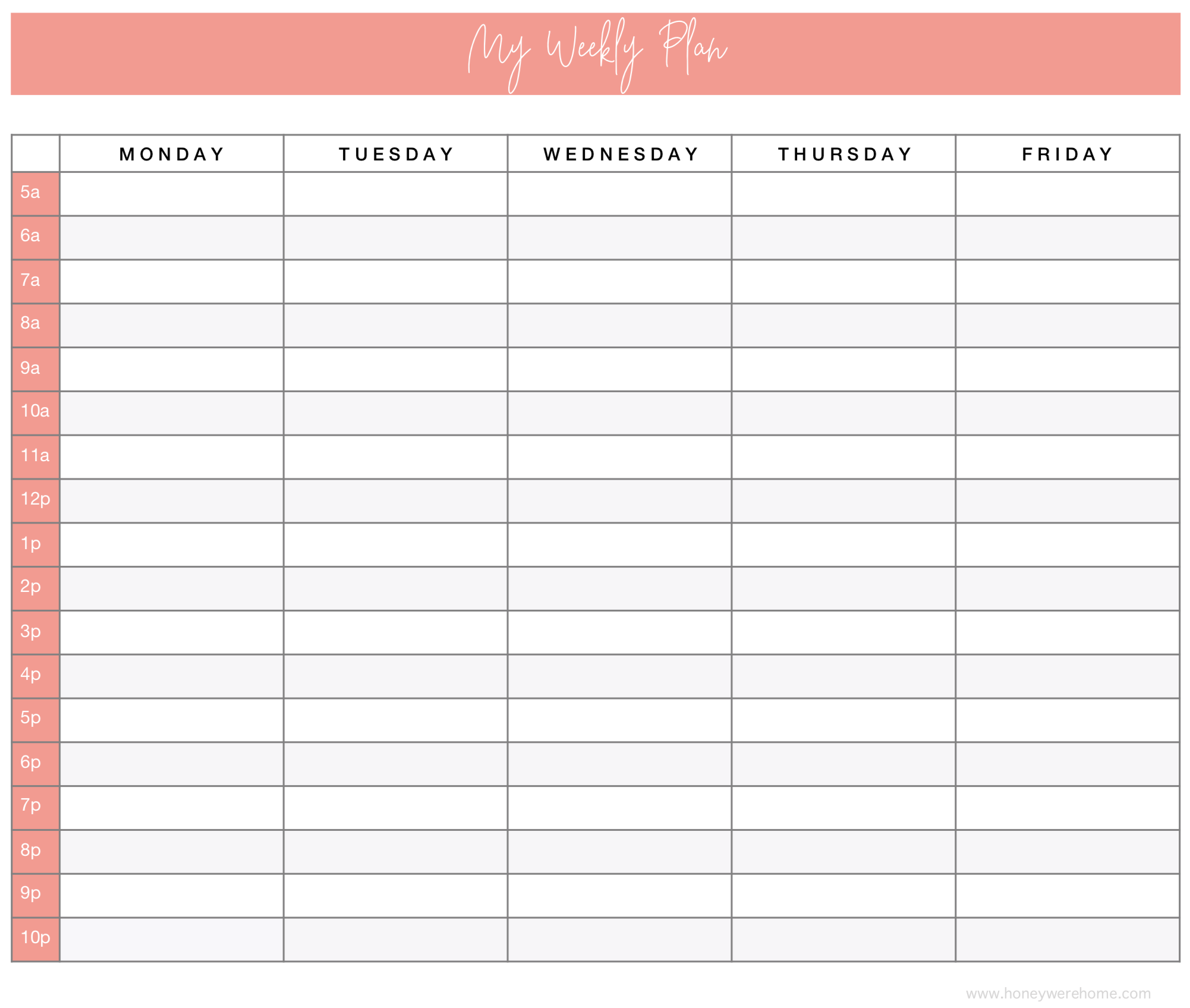 How To Plan Your Week With FREE Printable Honey We re Home