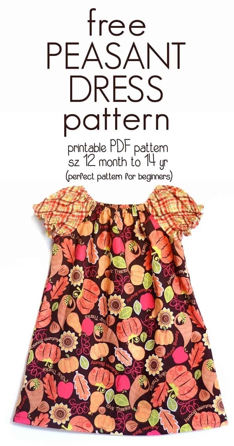 How To Sew A Peasant Dress Free Peasant Dress Pattern sz 12 Mo 