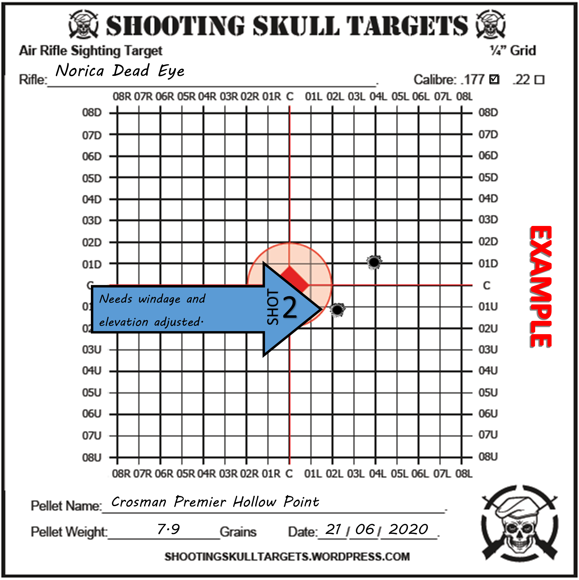 How To Zero A Rifle Scope Shooting Skull Targets Worksheets Library