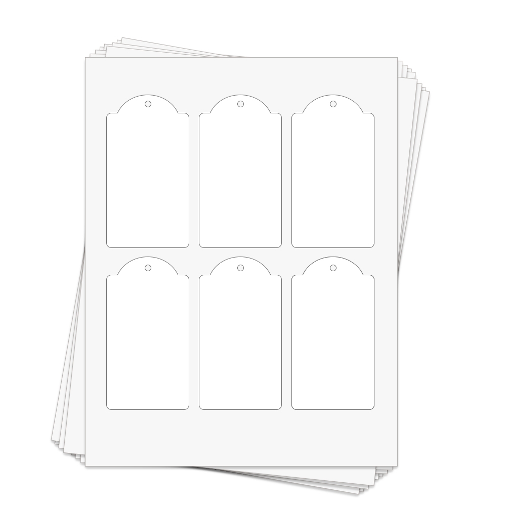 HT1200 Domed Rectangle Hang Tags 2 375 X 4 25 In Dashleigh 