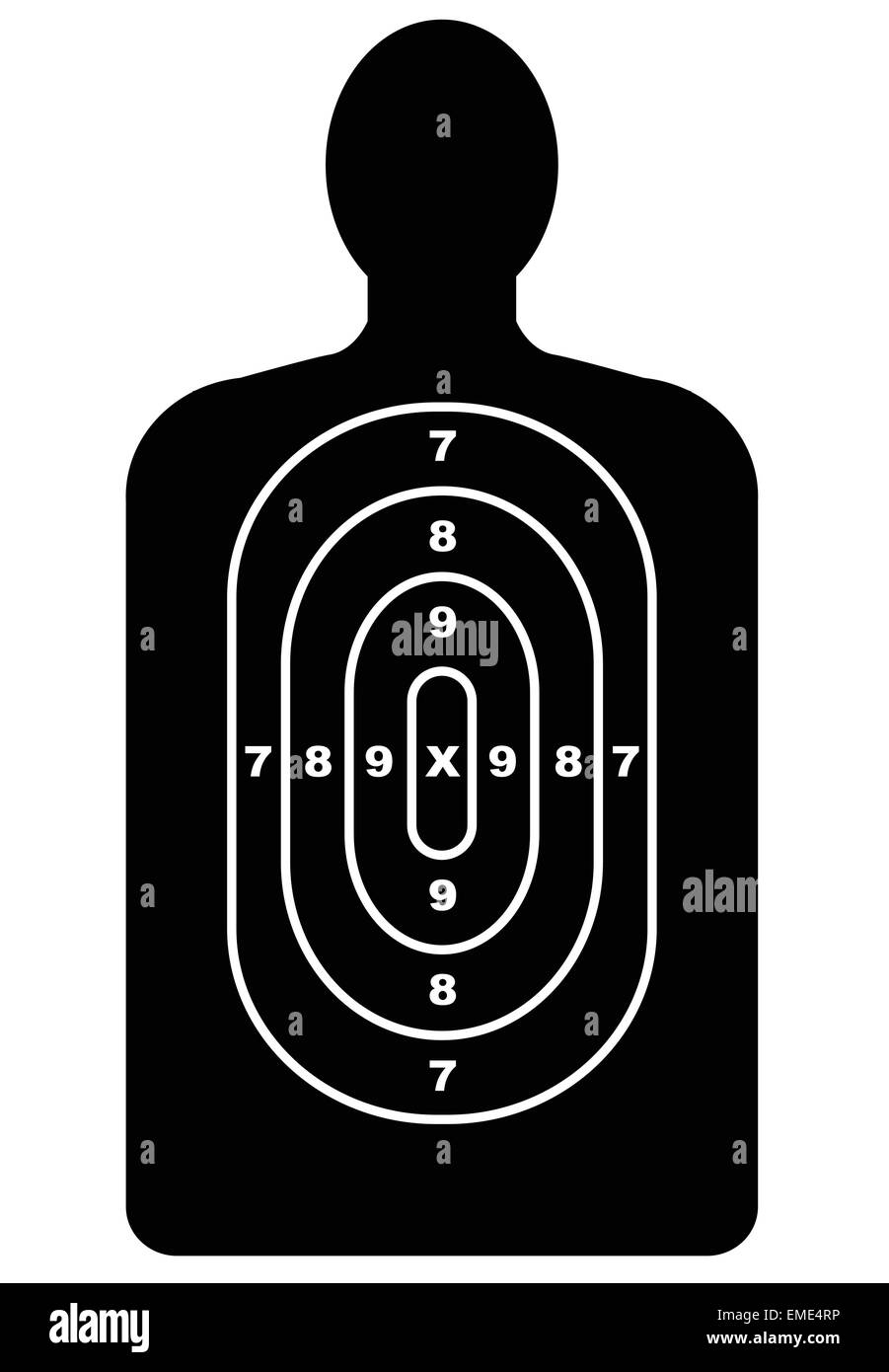 Human Silhouette Shooting Target Stock Vector Images Alamy
