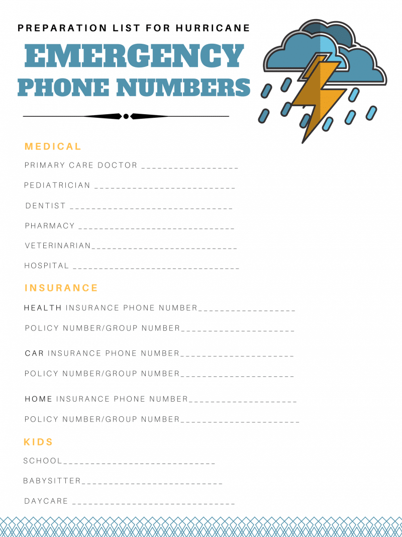 Hurricane Preparedness List FREE PRINTABLE CHECKLIST MomDot