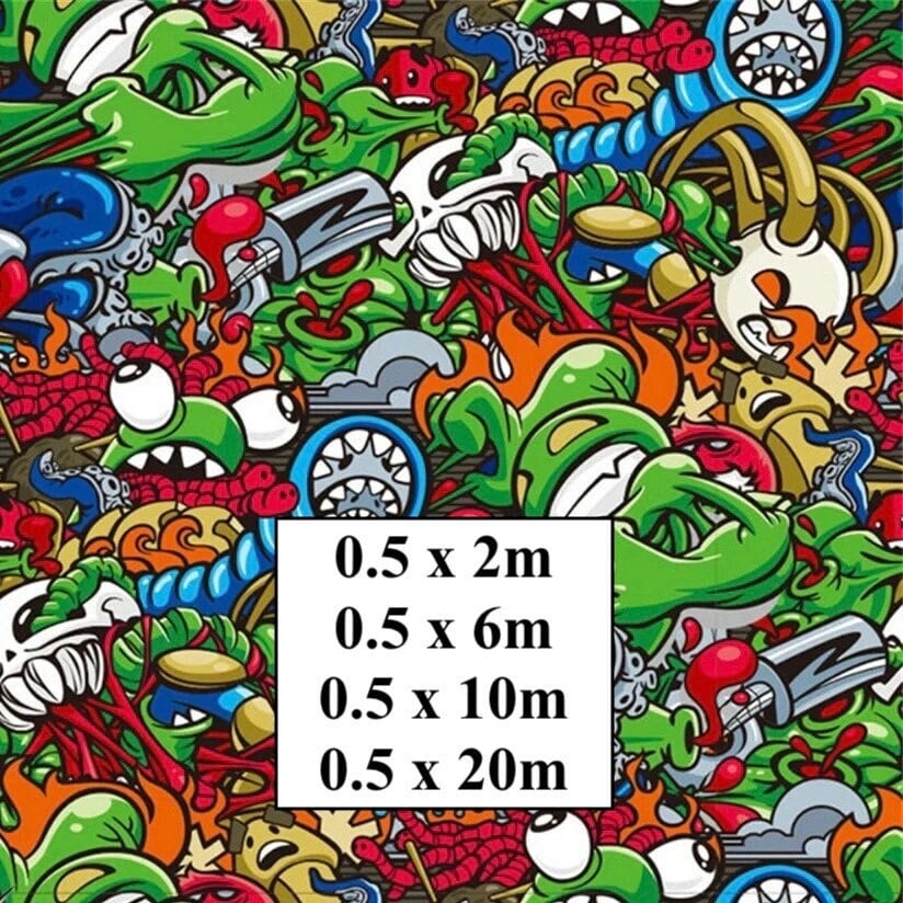 Hydrographic Water Transfer Film Hydrographic Dipping Water Dipping Film Hydro Dipping Print Blob Monsters