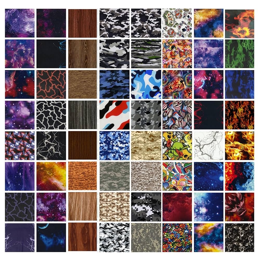 Hydrographics Film Water Transfer Printing 10 Packs Of Amazing Random Water Transfer Film 10 Rolls X3 3FT Amazon ca Home