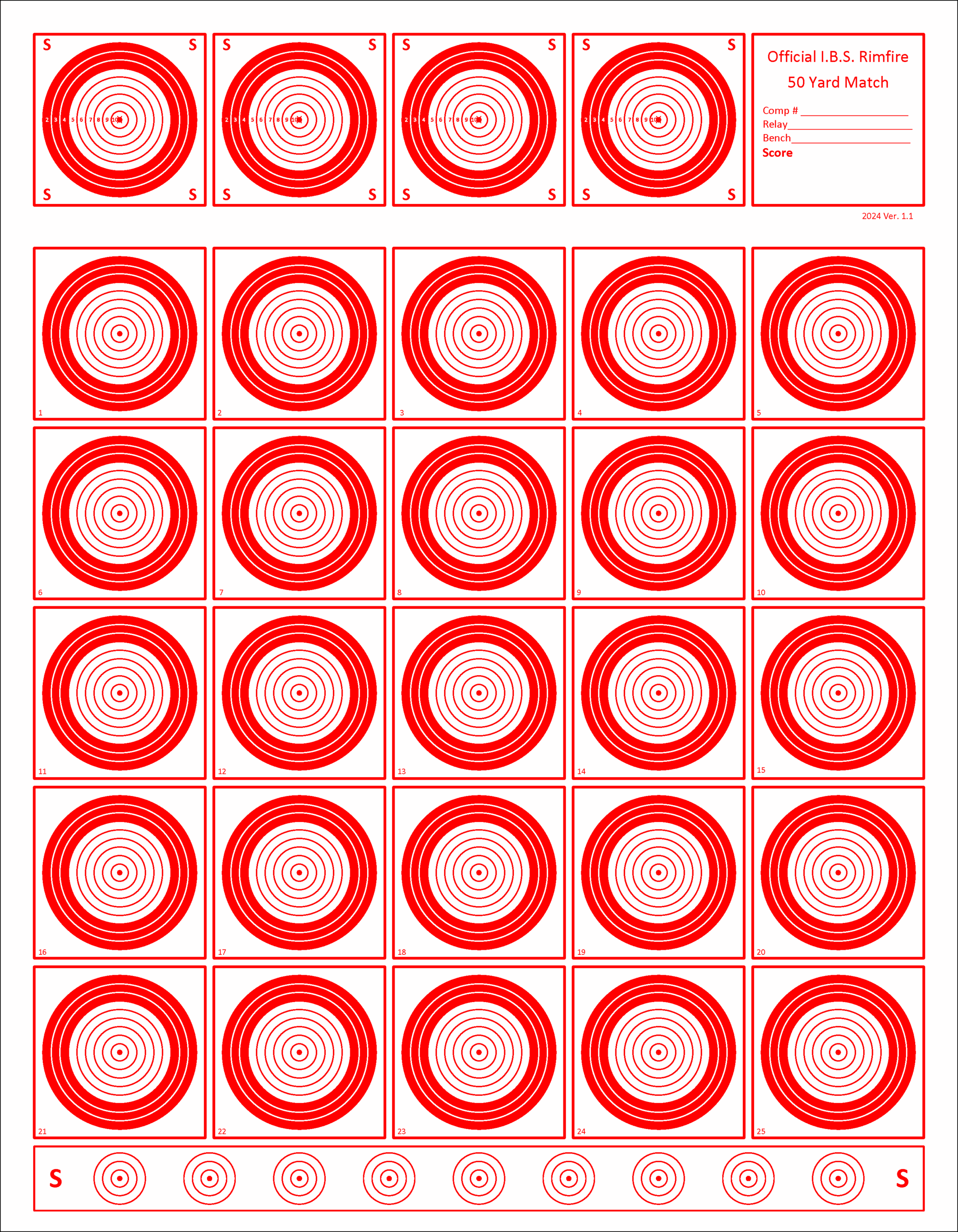 IBS 50 YD RF RED National Target
