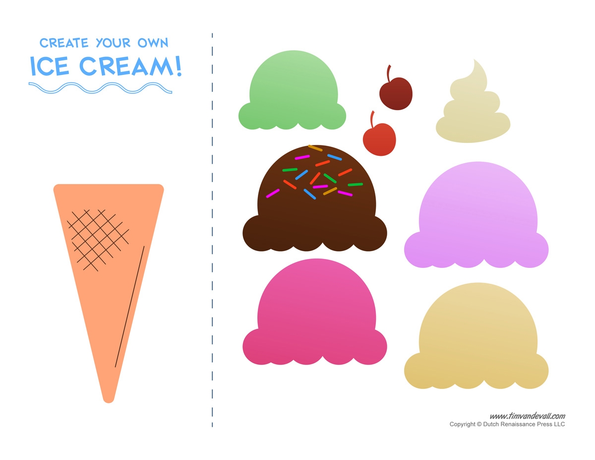 ice cream cone printable