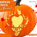 Iconic Pennywise IT Horror Movie Printable Pumpkin Stencil