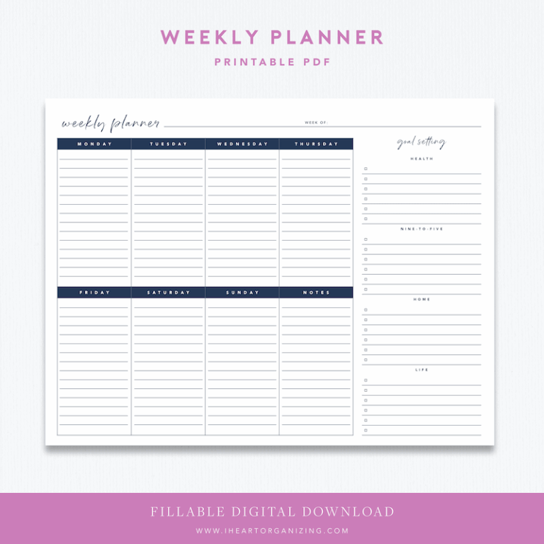IHeart Organizing Free Printables