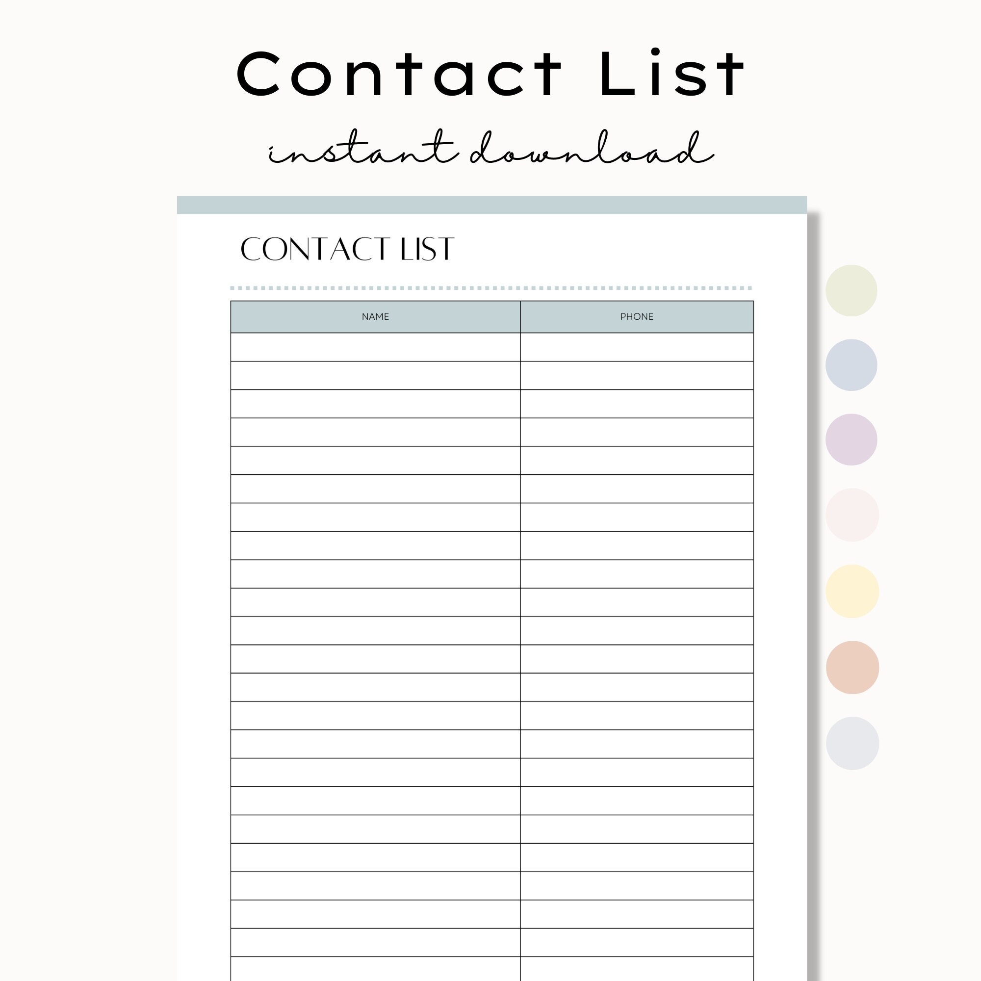 Important Phone Numbers Etsy Canada
