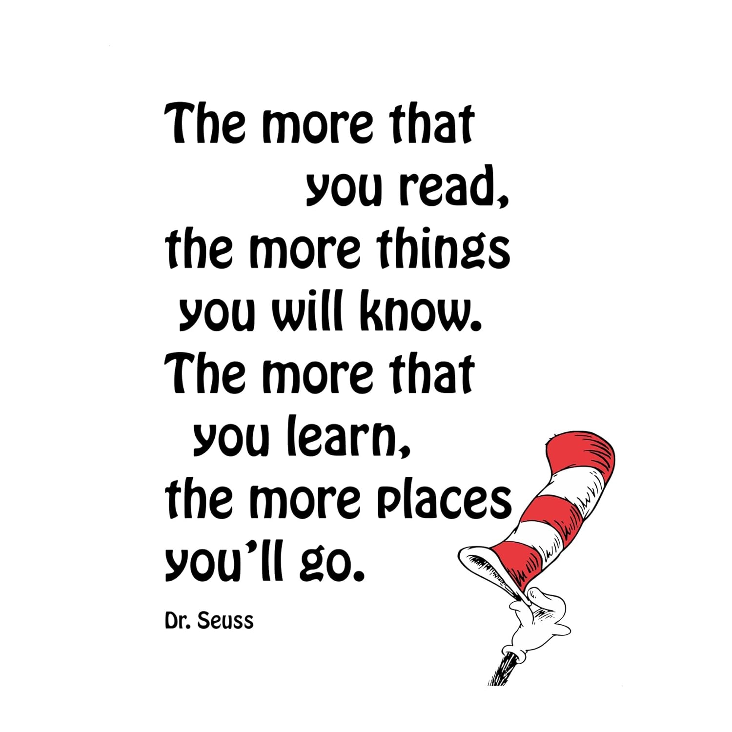 Inspirational Dr Seuss Quotes Wall Art Read More Know More 8x10 Poster Print