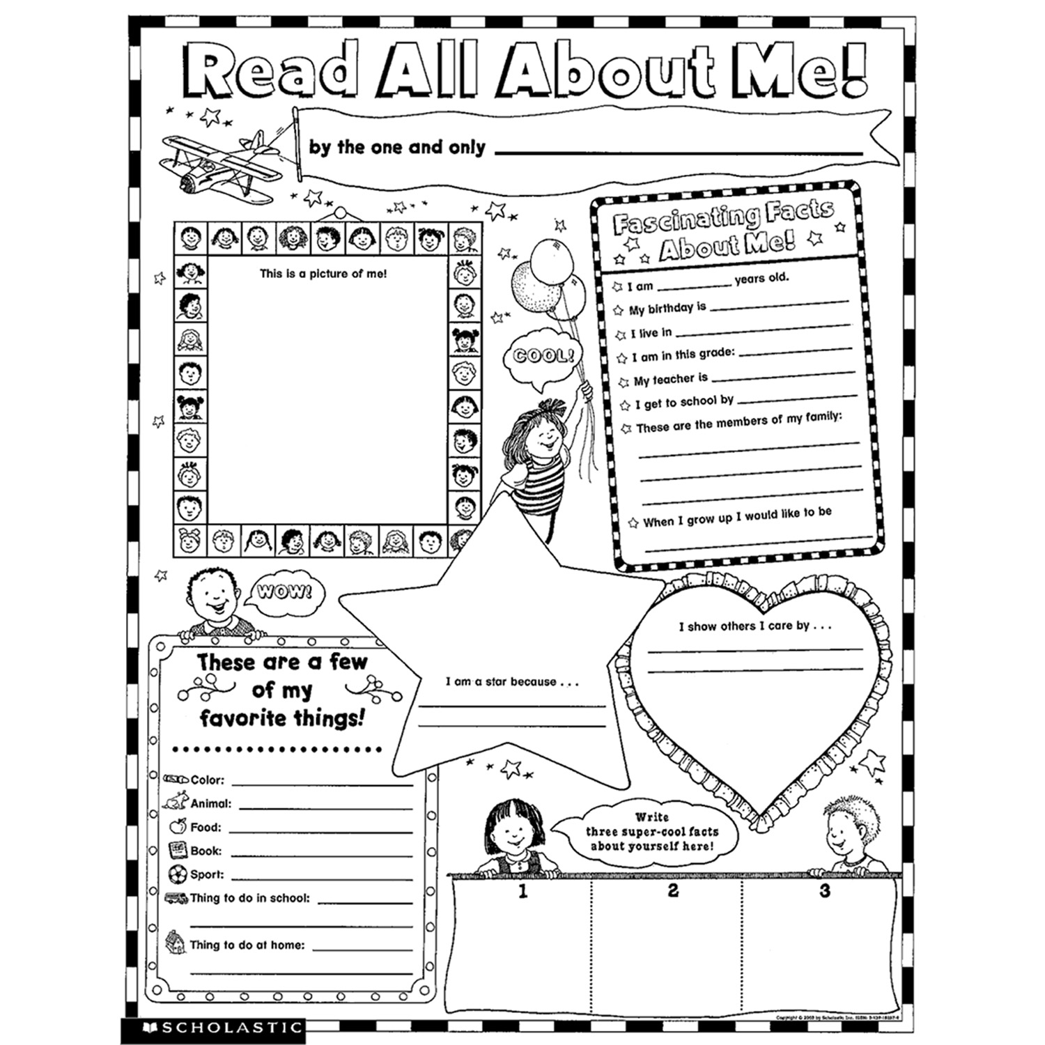 Instant Personal Poster Sets Read All About Me Set Of 30 The 