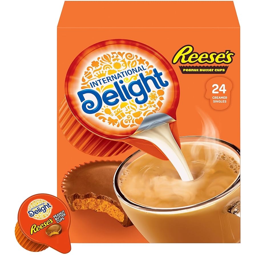 International Delight Reese s Peanut Butter Cup Shelf Stable Single Serve Non Dairy Flavored Coffee Creamer Great For Home Use Offices Parties Or Group Events 24 Count Pack Of 6 Amazon sg Grocery