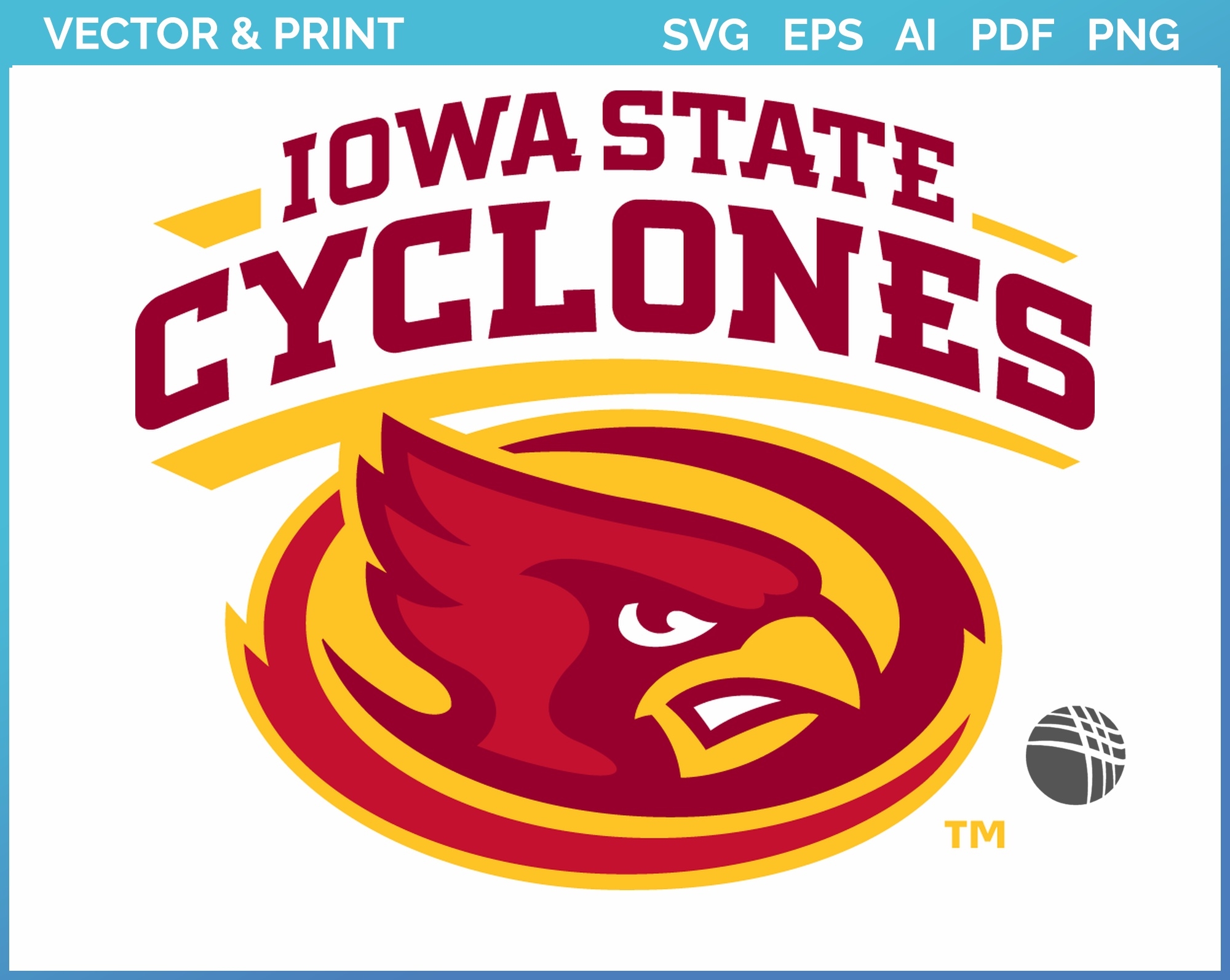 Iowa State Cyclones Alternate Logo 2008 College Sports Vector SVG Logo In 5 Formats