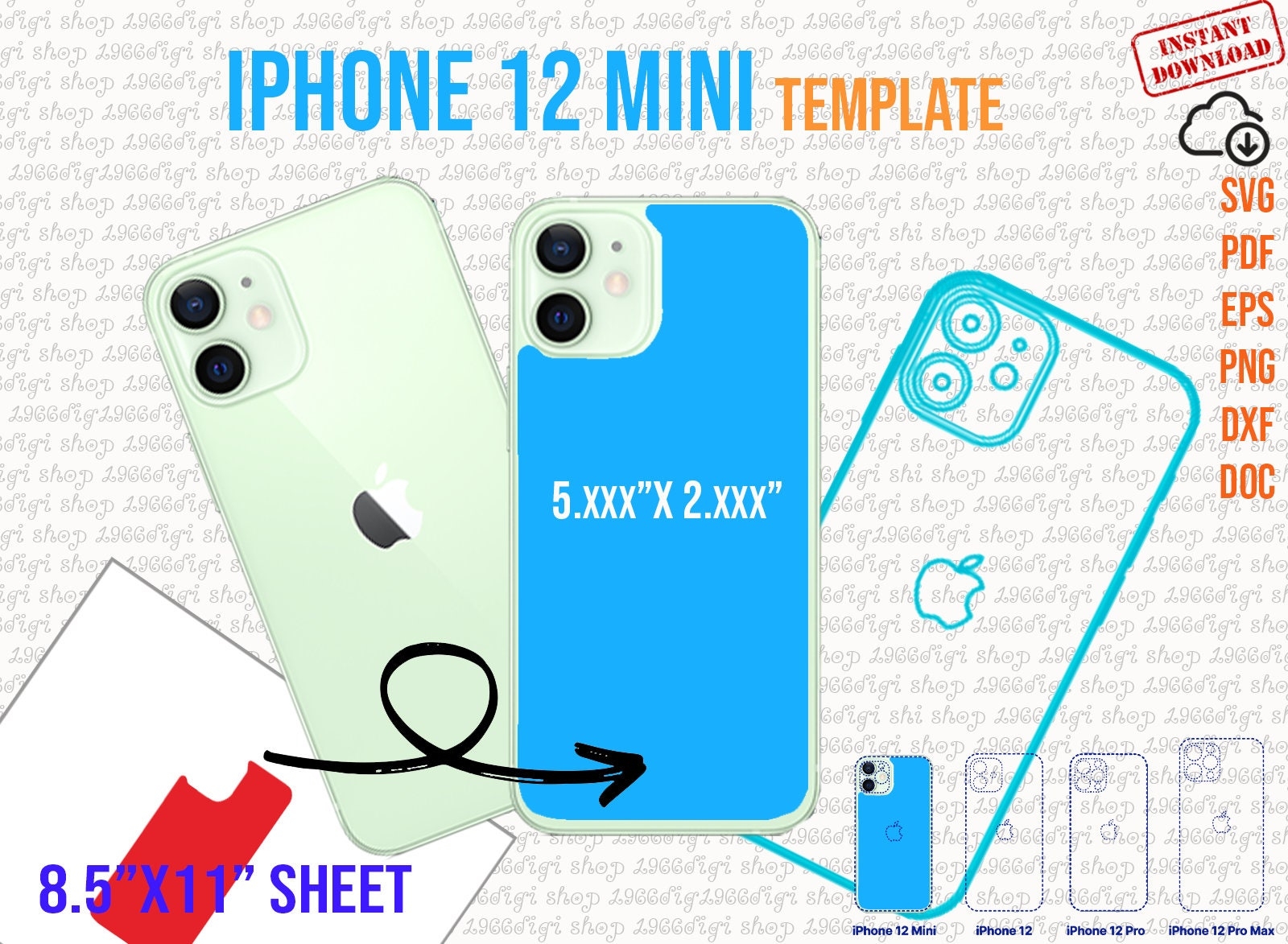 iphone 12 pro max printable template